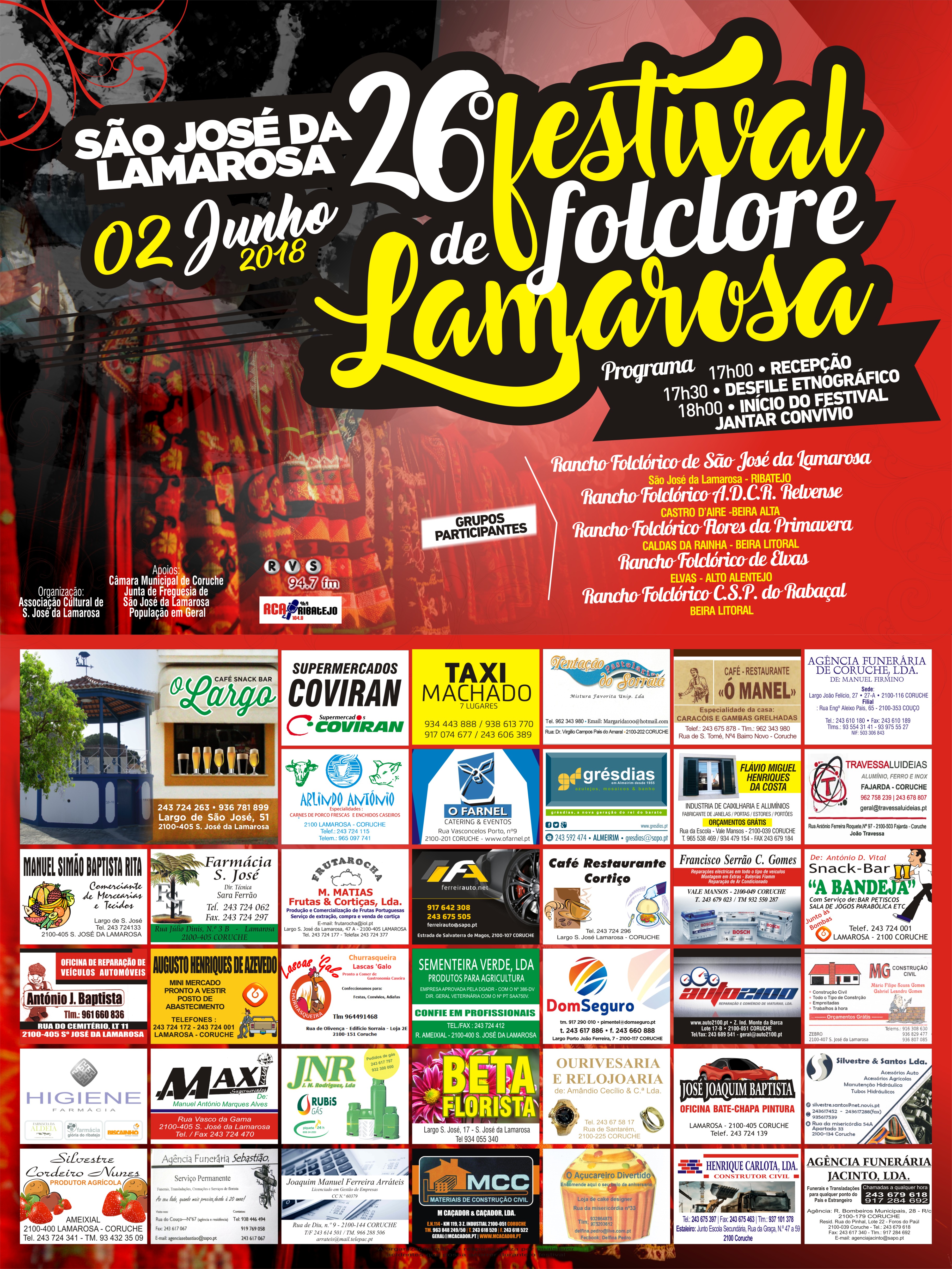 26.º Festival de Folclore de Lamarosa – Associação Cultural de São José da Lamarosa