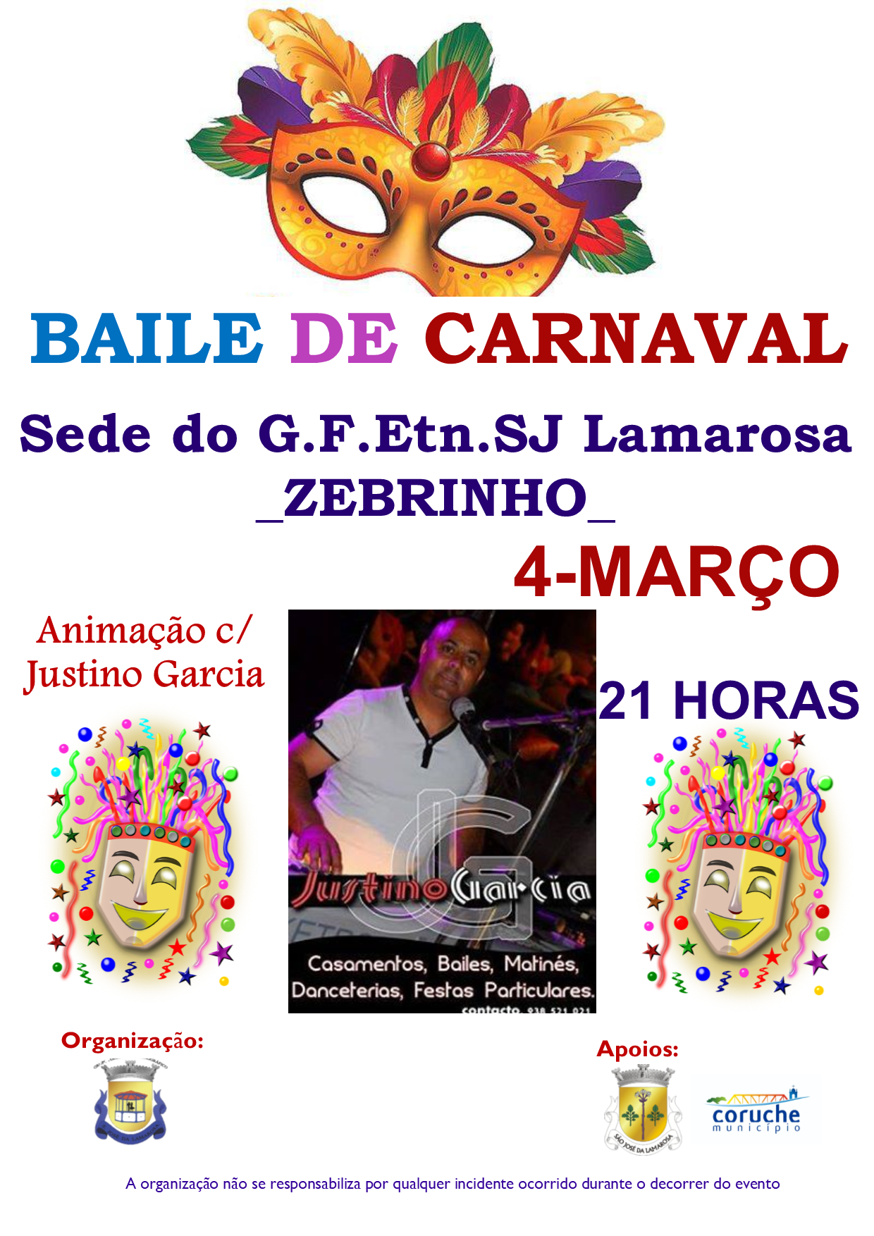 Baile de Carnaval – Associação Cultural e Recreativa do Grupo Folclórico e Etnográfico de São José da Lamarosa