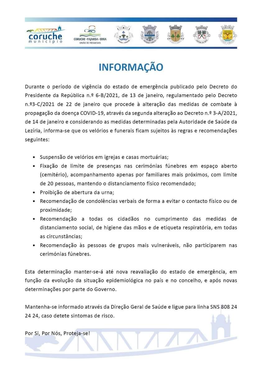 Velórios e Funerais no Concelho de Coruche – Regras e Recomendações