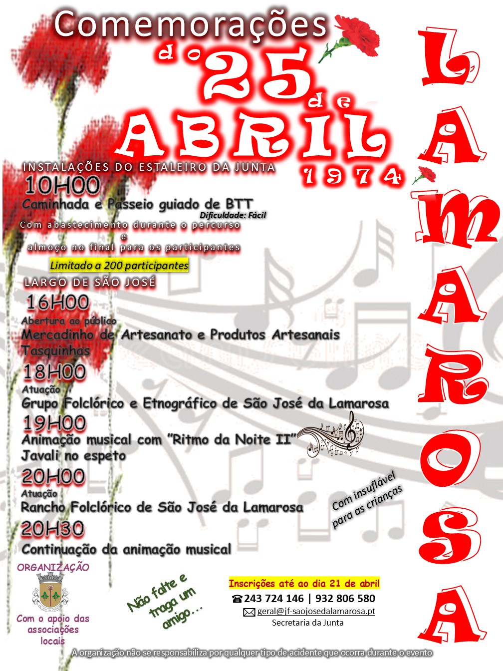 “Comemorações do 52.º Aniversário da Revolução de Abril de 1974”